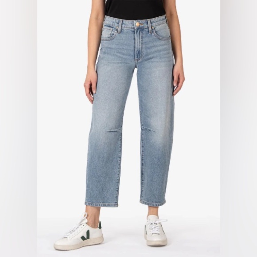 Kut From The Kloth Ashley High Rise Slouchy Barrel Straight Leg Sz 6 Medium Wash
